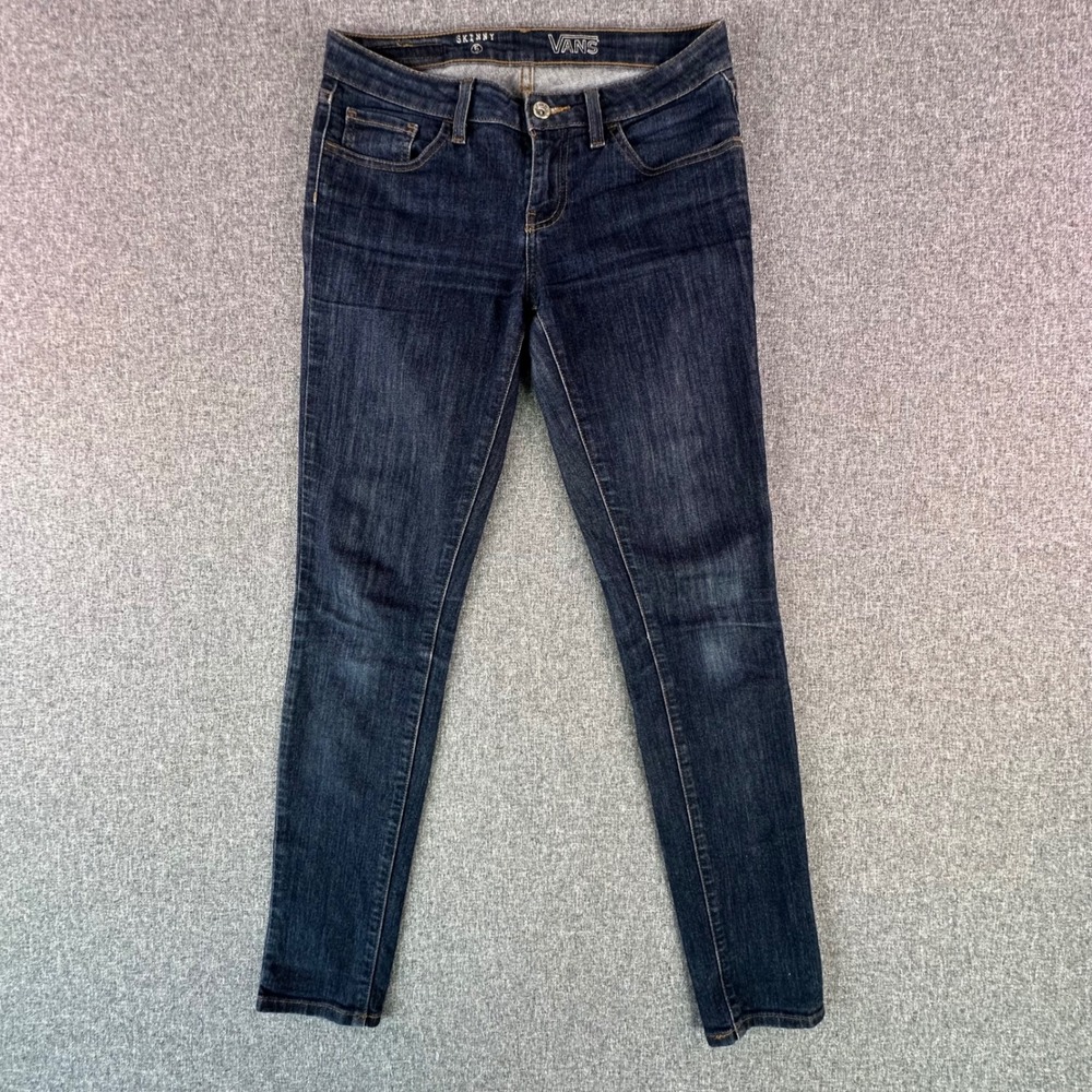 Vans Jeans Women 5 Skinny Dark Wash VN-0VZSAFM Blue Denim Stretch